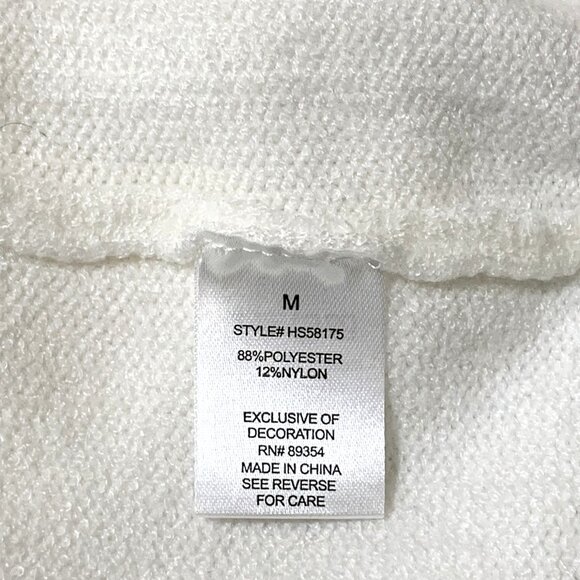 NWT Kathy Ireland Size M Women Cream Cable-Knit Sweater Dress Long Sleeves - Picture 11 of 11